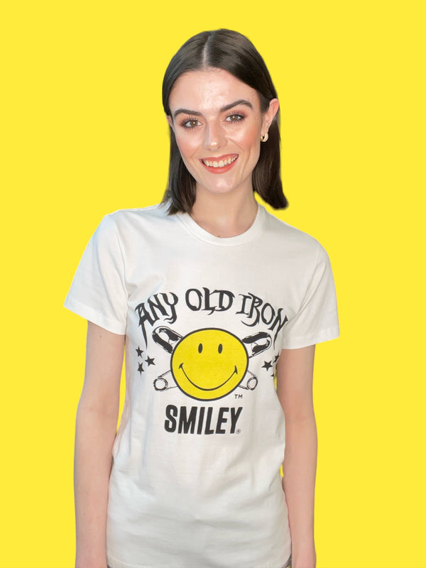 Any Old Iron x Smiley Logo White T-Shirt