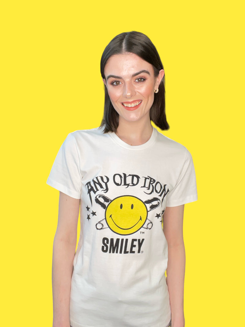 Any Old Iron x Smiley Logo White T-Shirt