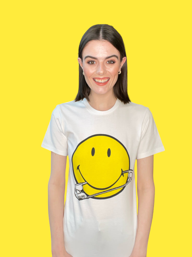 Any Old Iron x Smiley Pierced White T-Shirt