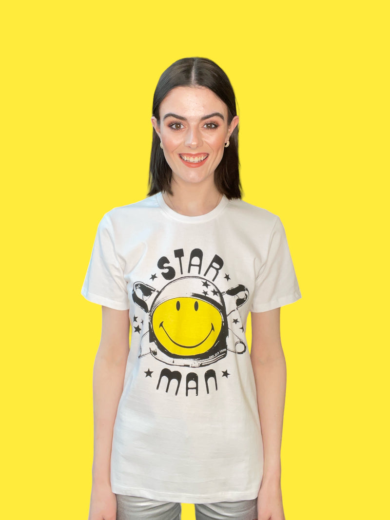 Any Old Iron x Smiley Starman White T-Shirt