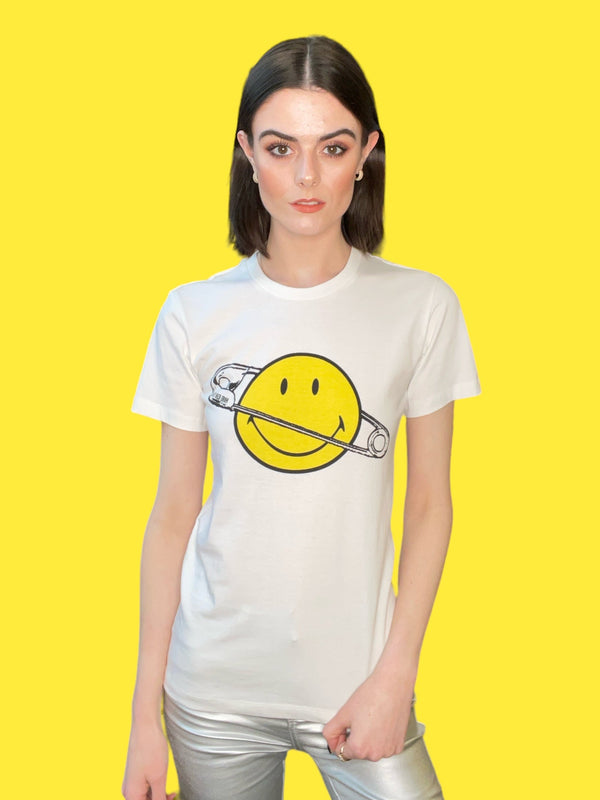 Any Old Iron x Smiley Pin Planet White T-Shirt