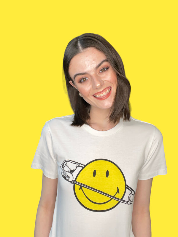 Any Old Iron x Smiley Pin Planet White T-Shirt