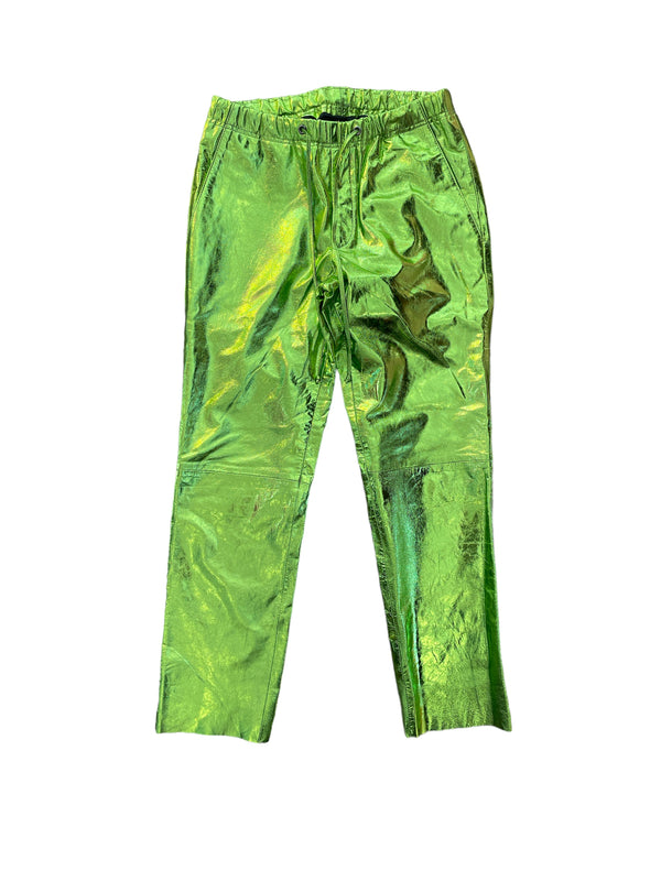 Any Old Iron Green Metal Joggers