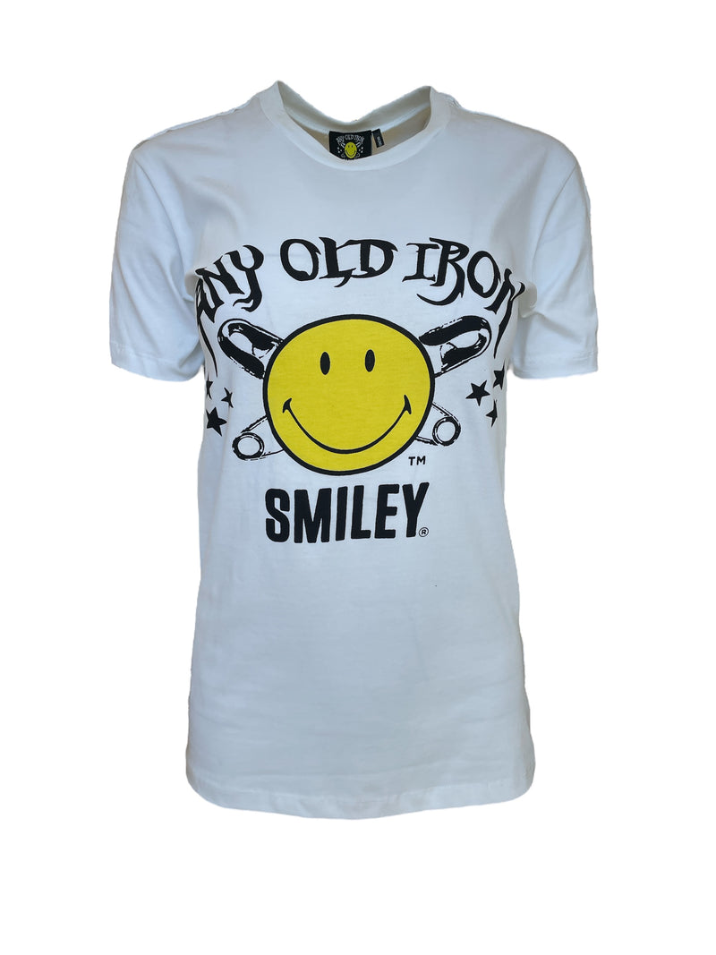 Any Old Iron x Smiley Logo White T-Shirt