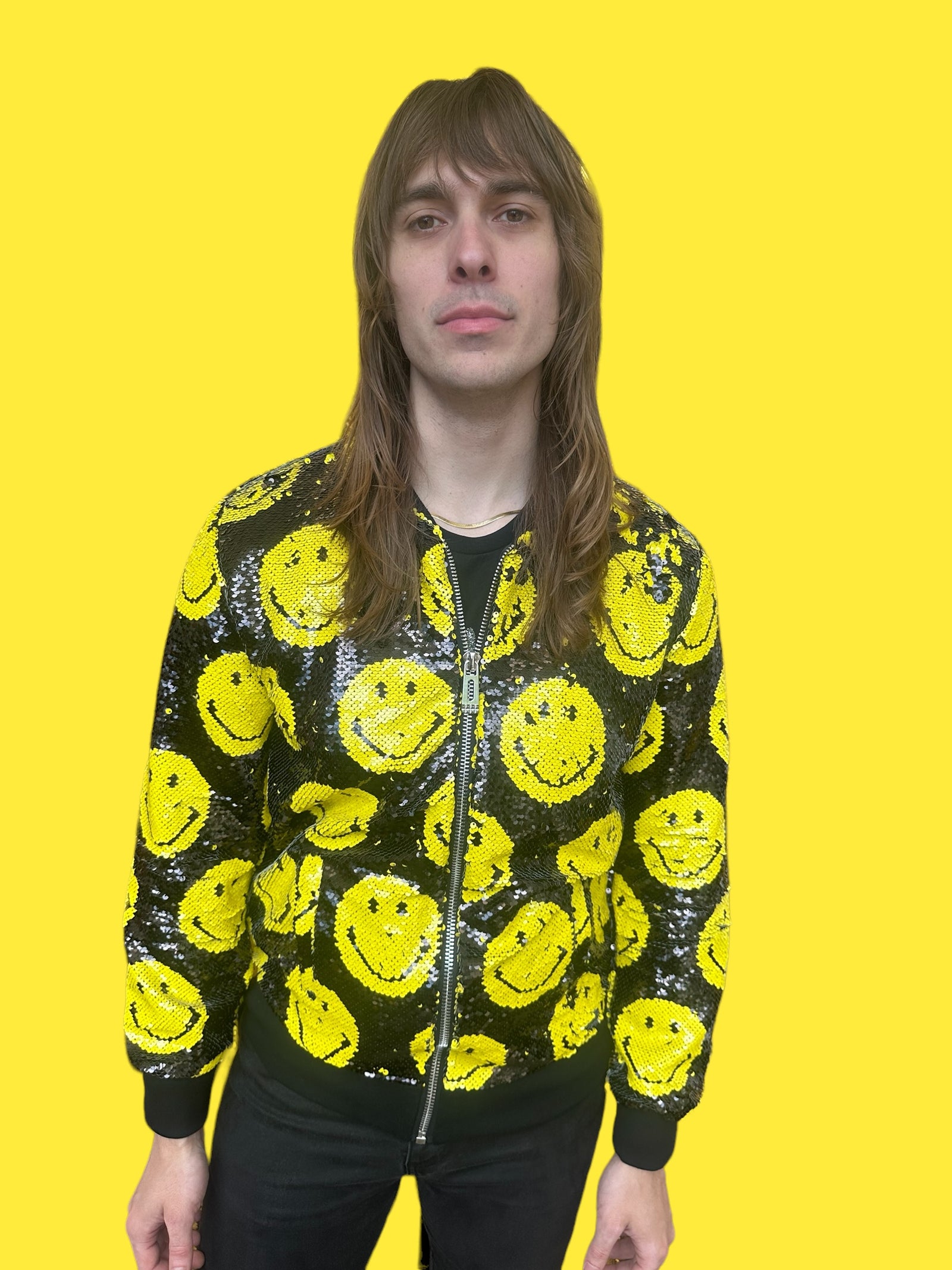 Reversible smiley bomber jacket hotsell