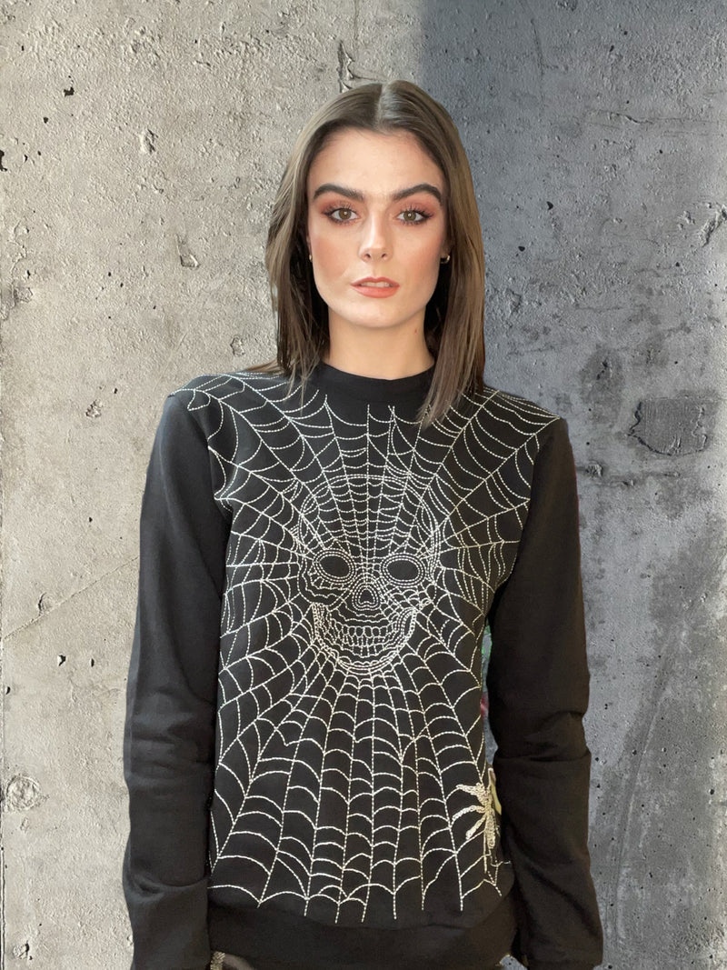 Any Old Iron Skull Web Sweatshirt