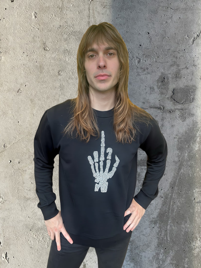 Any Old Iron Mens Skull Finger Sweatshirt