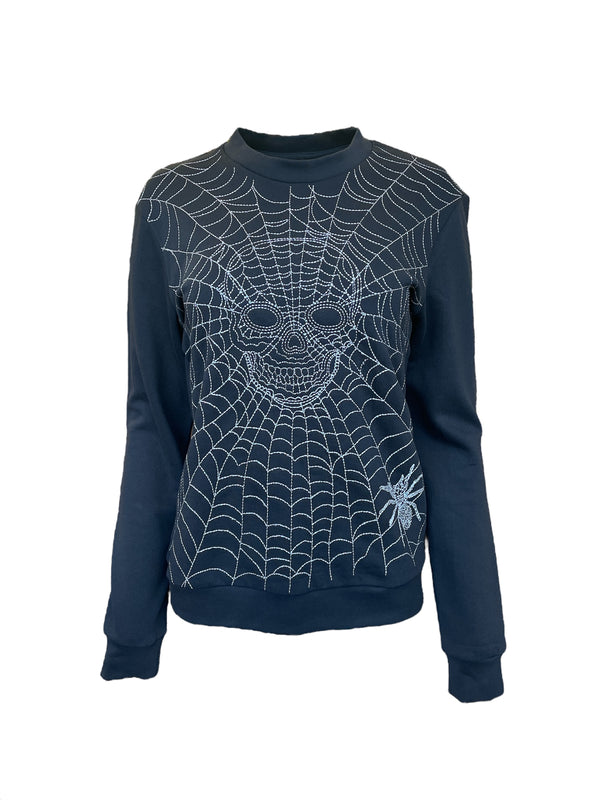 Any Old Iron Skull Web Sweatshirt