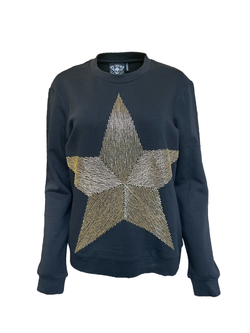 Any Old Iron Goldie Beaded Sweatshirt