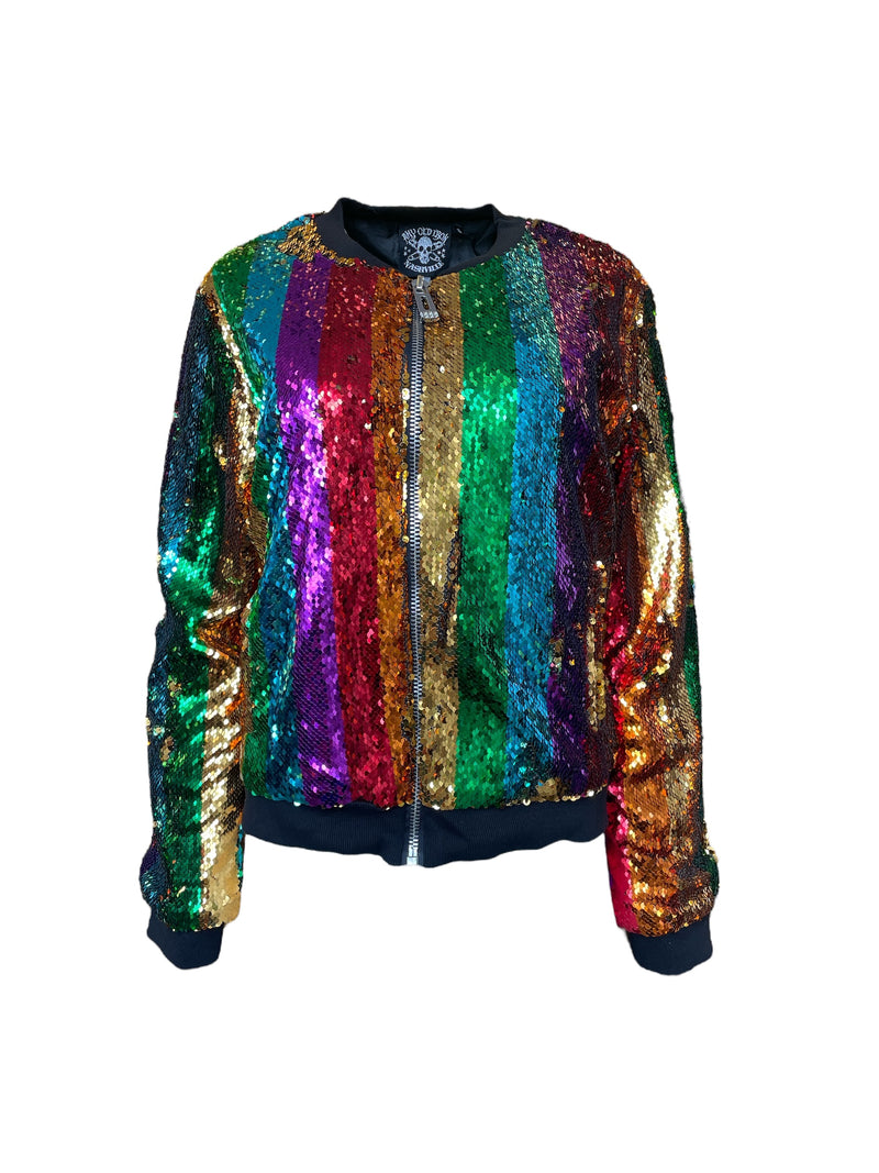 Any Old Iron Rainbow Bomber Jacket