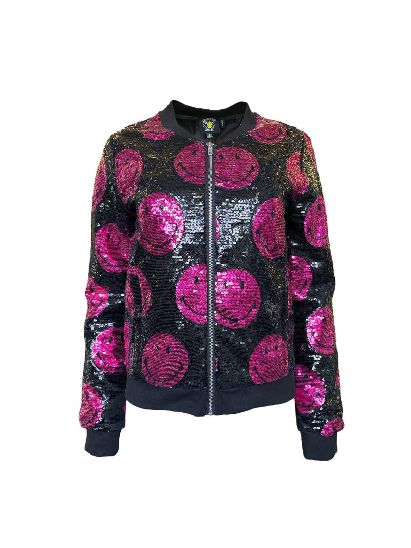 Any Old Iron x Smiley Pink Bomber Jacket