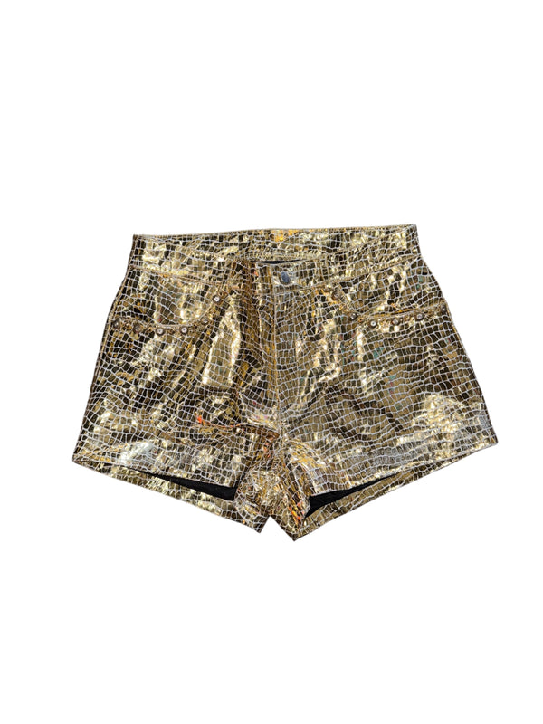Any Old Iron Gold Snake Shorts