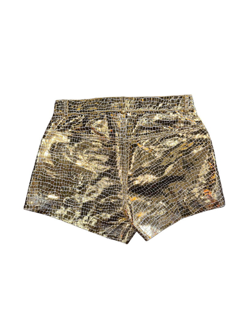 Any Old Iron Gold Snake Shorts