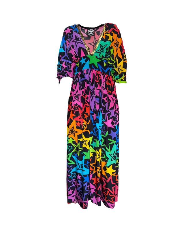 Any Old Iron New Rainbow Star Kaftan Dress