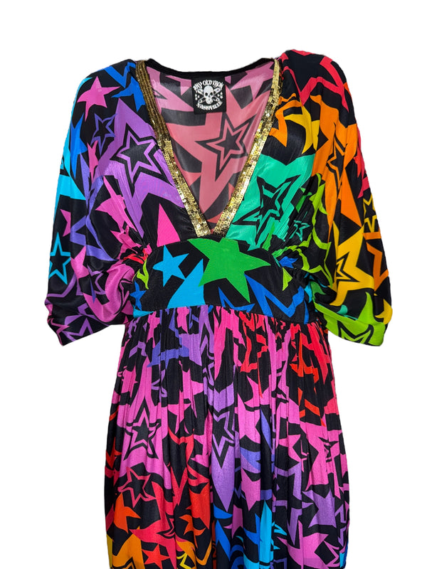 Any Old Iron New Rainbow Star Kaftan Dress