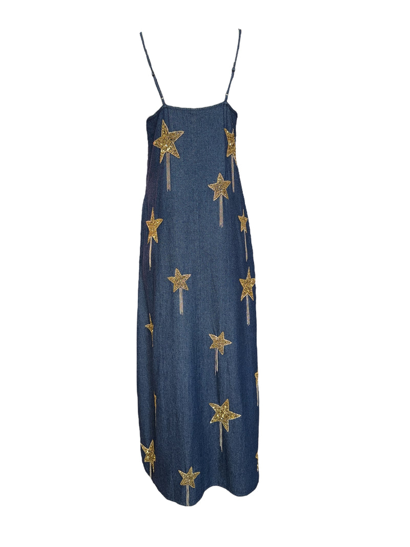 Any Old Iron Denim Golden Star Dress