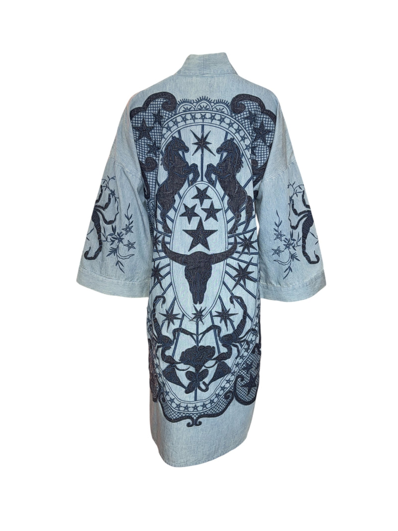 Any Old Iron Wild Horses Denim Duster