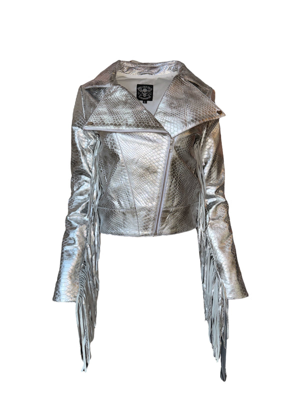Any Old Iron Silver Croc Moto