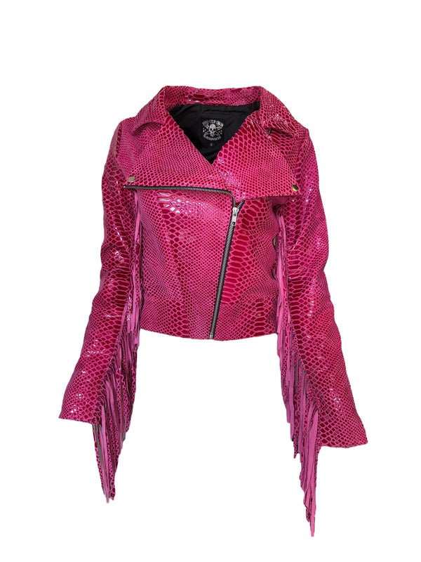 Any Old Iron Pink Python Moto