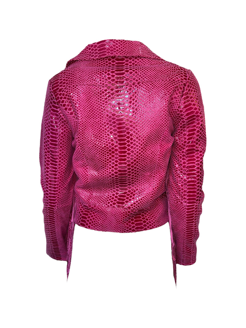 Any Old Iron Pink Python Moto