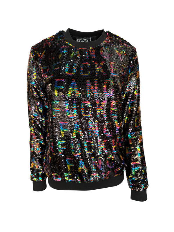 Cualquier vieja sudadera con lentejuelas de hierro Fancy Fucker