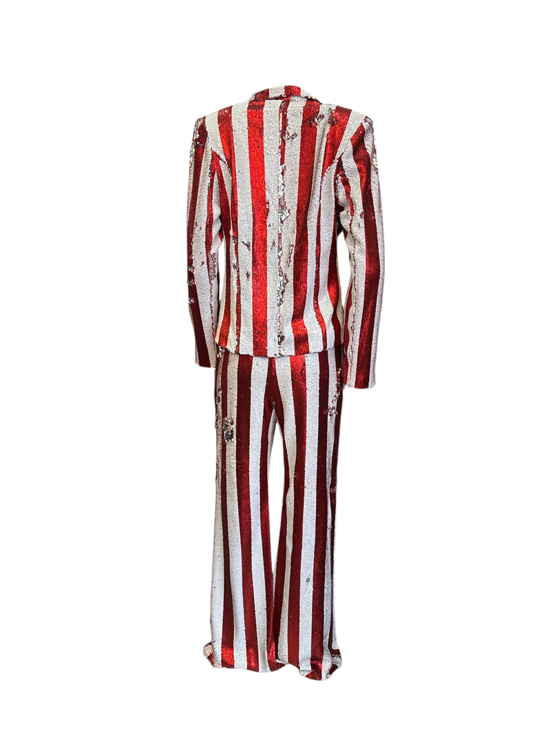 Any Old Iron Red Stripped Suit