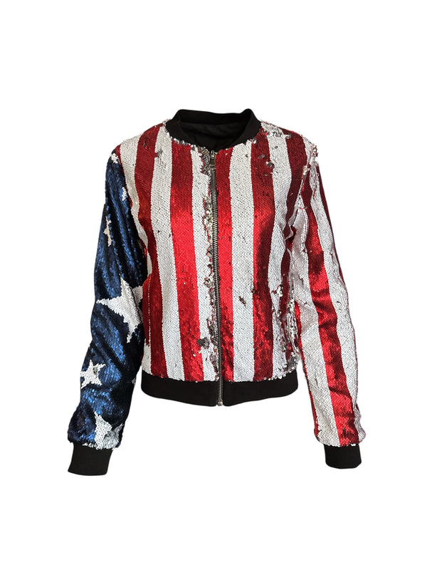 Any Old Iron Stars and Stripes Bomber Jacket