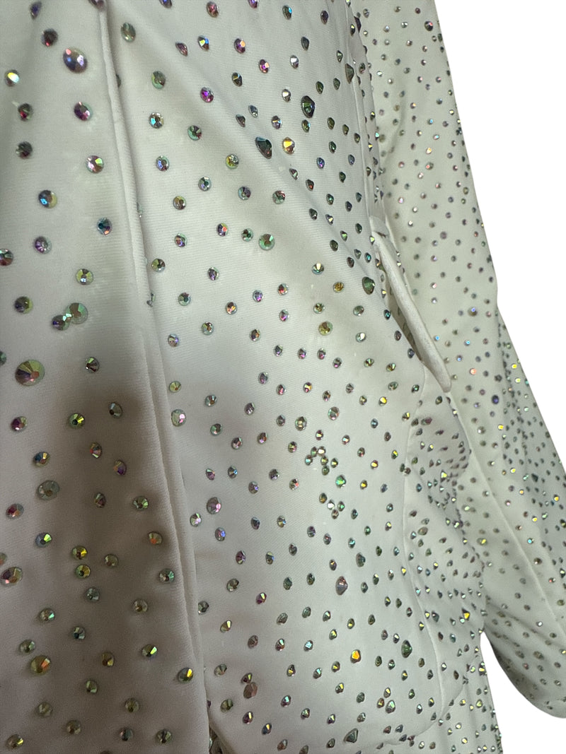 Any Old Iron Rhinestone White Suit