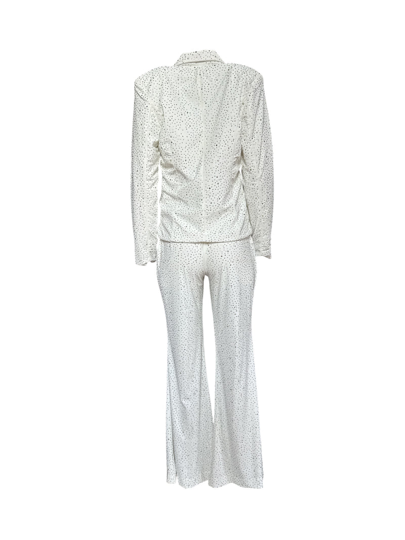 Any Old Iron Rhinestone White Suit