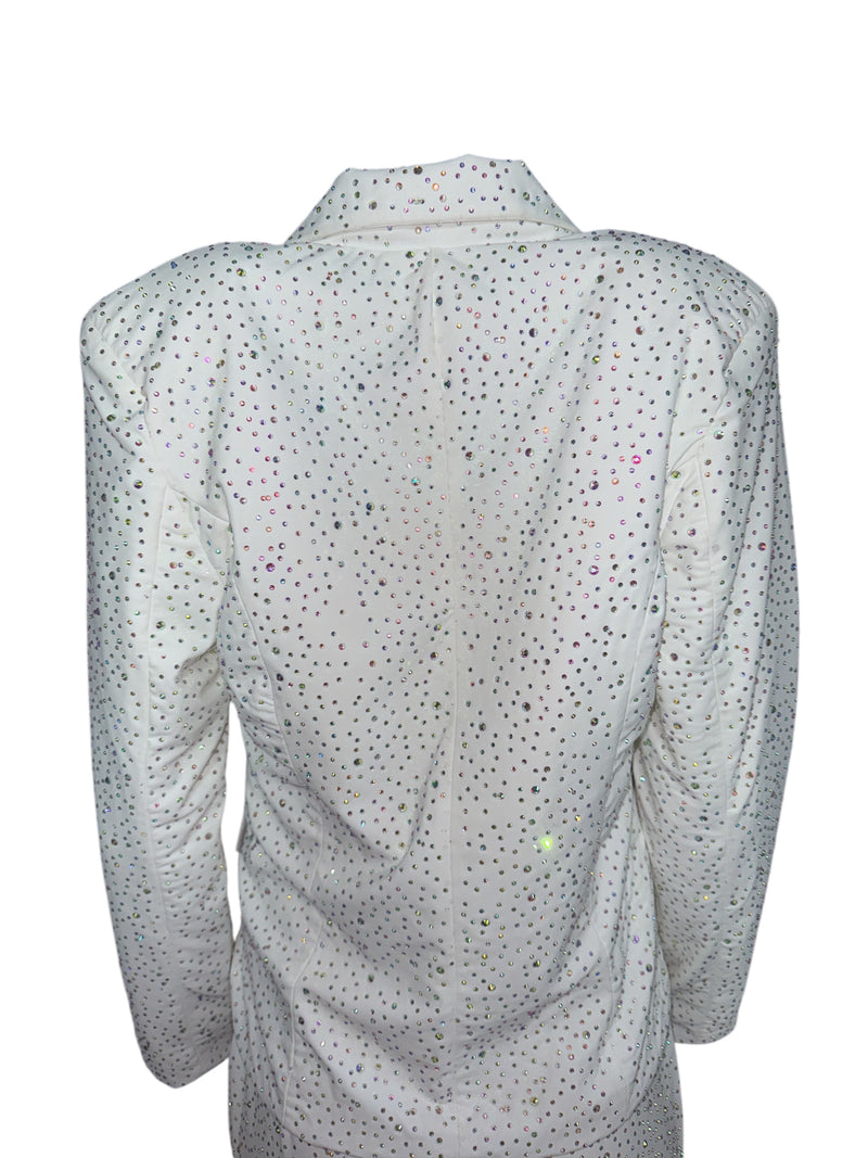 Any Old Iron Rhinestone White Suit