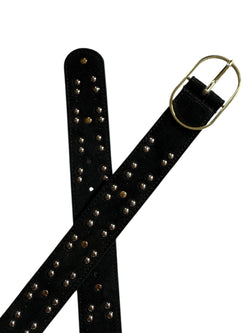 Any Old Iron Black Stud Leather Belt