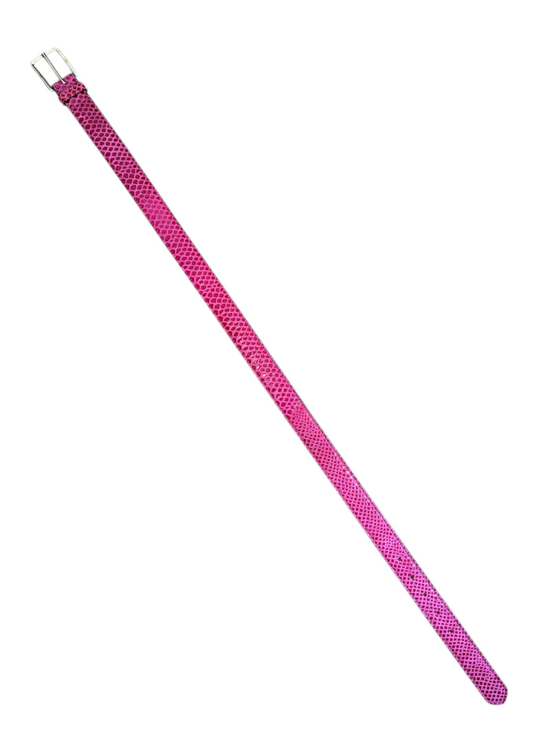 Any Old Iron Pink Python Leather Belt