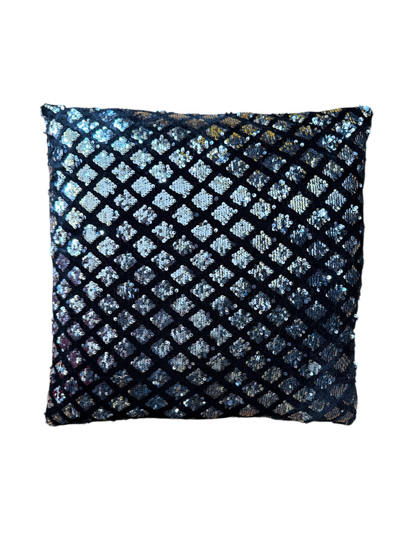 Any Old Iron Silver Harlequeen Cushion