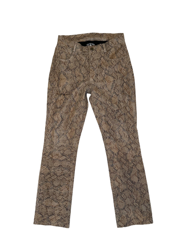 Any Old Iron Cream Snake Leather Trousers