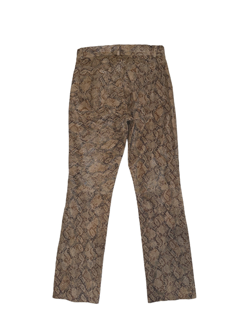 Any Old Iron Cream Snake Leather Trousers