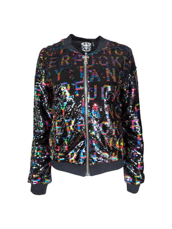 Any Old Iron Rainbow Fancy Fucker Bomber Jacket