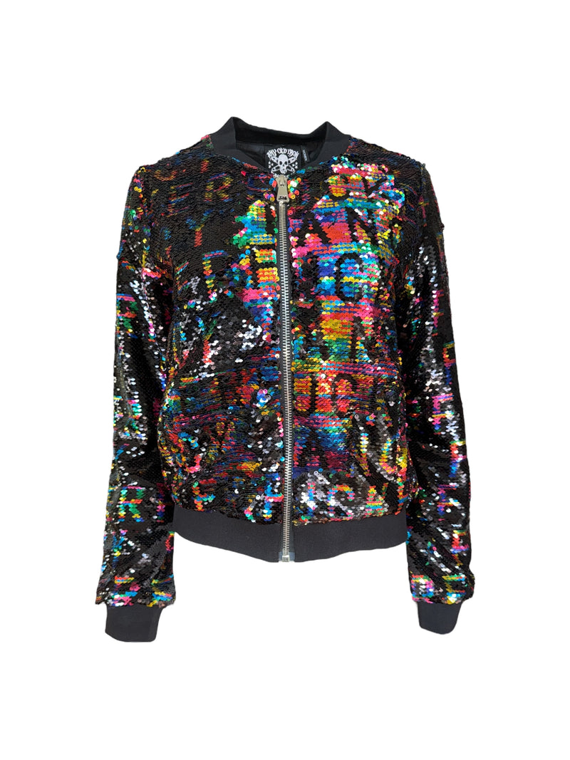 Any Old Iron Rainbow Fancy Fucker Bomber Jacket