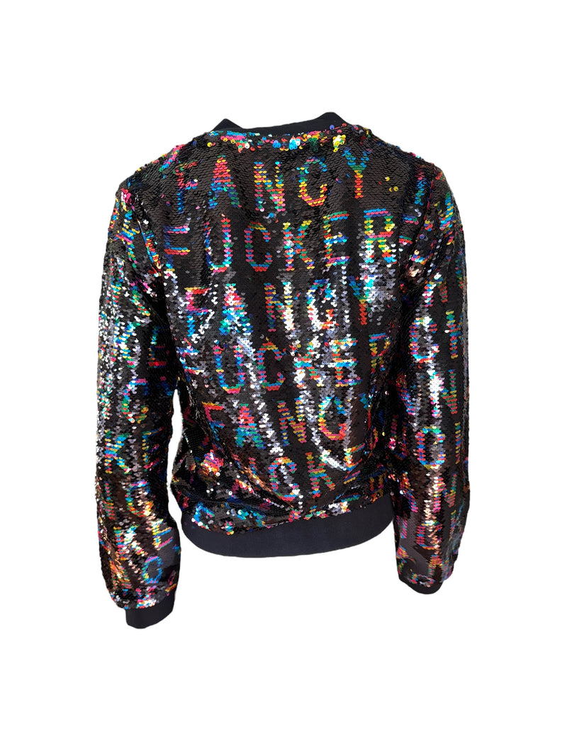 Any Old Iron Rainbow Fancy Fucker Bomber Jacket