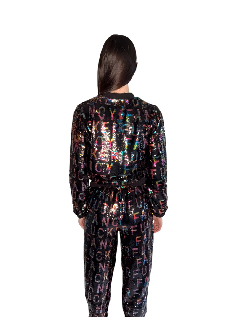 Any Old Iron Rainbow Fancy Fucker Bomber Jacket