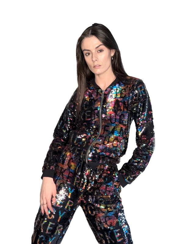 Any Old Iron Rainbow Fancy Fucker Bomber Jacket
