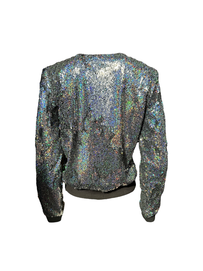 Any Old Iron Rainbow Glitter 4Ever Bomber Jacket