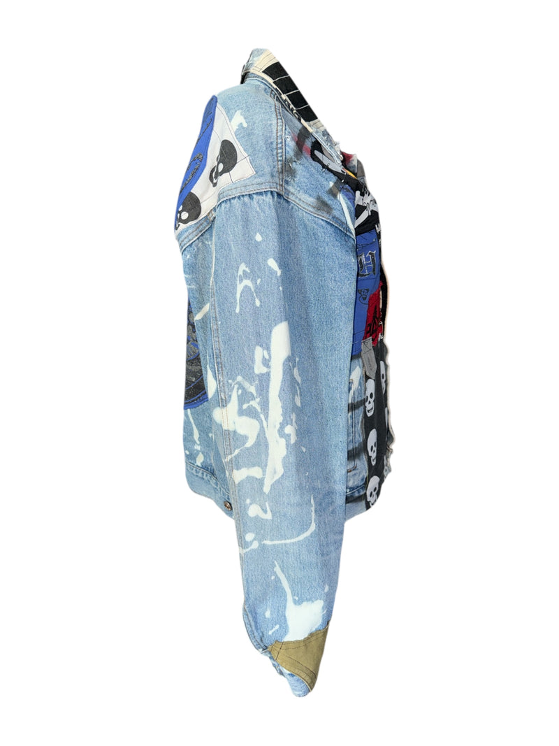 Any Old Iron X Red Mutha Black Stripes Denim Jacket