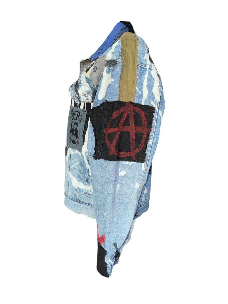 Any Old Iron X Red Mutha Black Stripes Denim Jacket