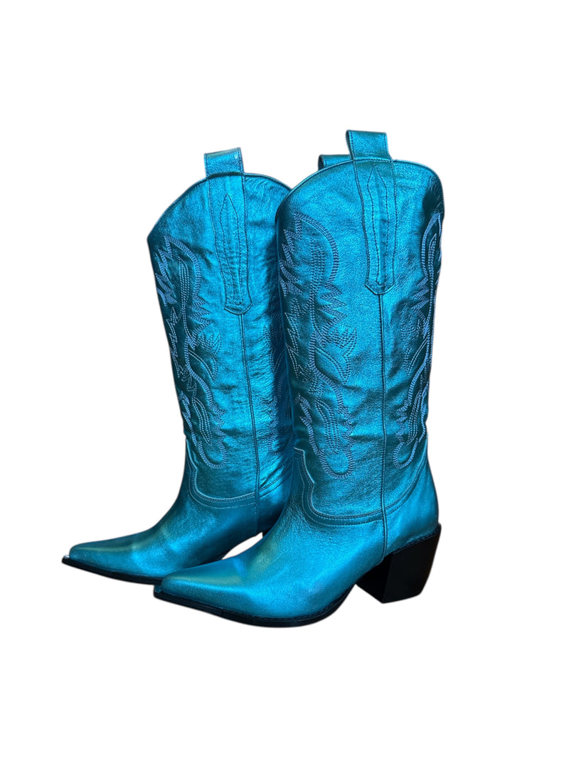 Any Old Iron Bluetone Cowboy Boots