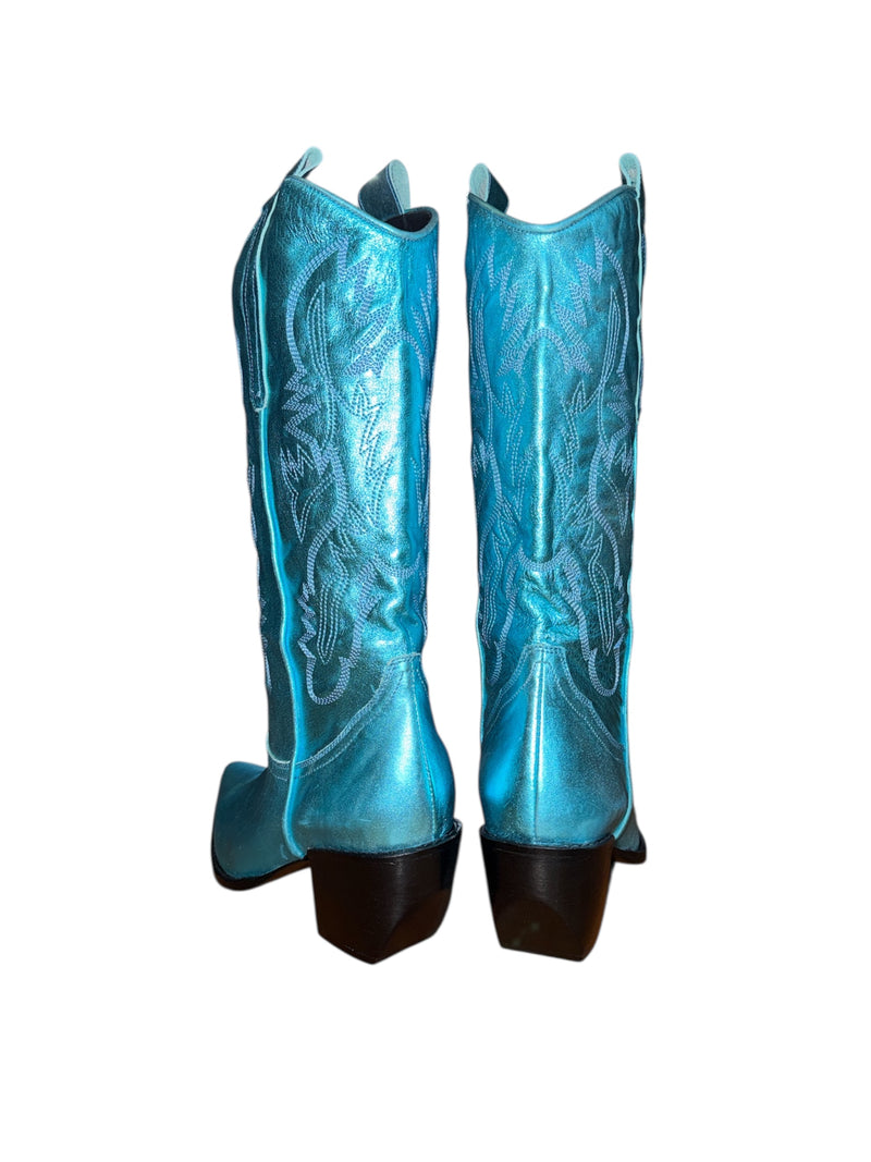 Any Old Iron Bluetone Cowboy Boots