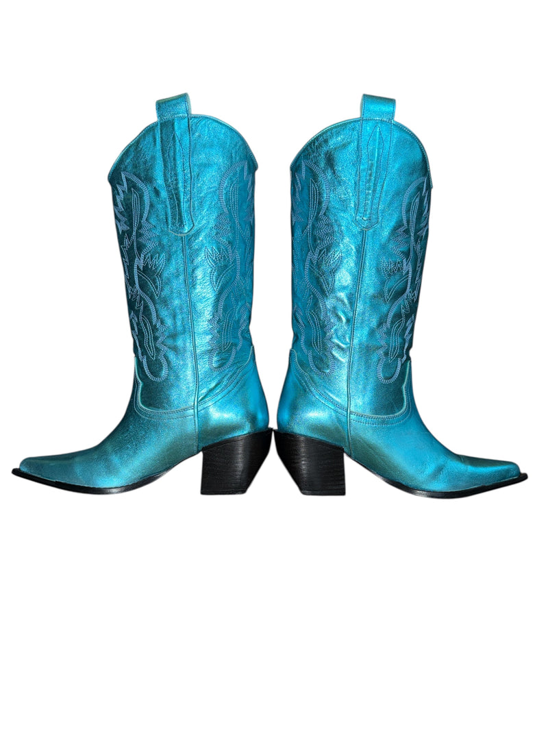 Any Old Iron Bluetone Cowboy Boots