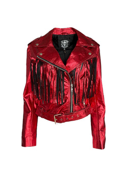 Any Old Iron Red Devil Moto Jacket