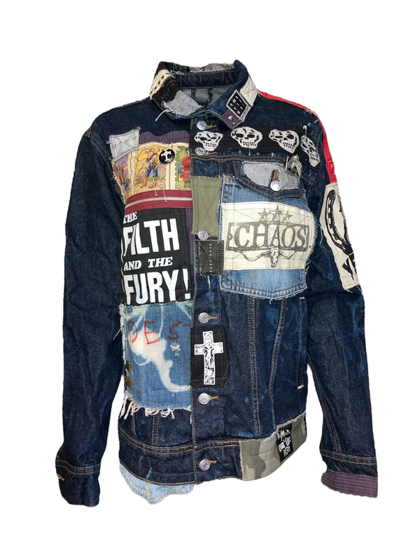 Any Old Iron X Red Mutha Filth and the Fury Jean Jacket