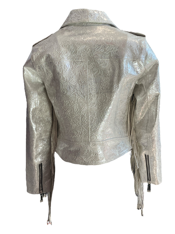 Any Old Iron Silver Swirl Moto Jacket
