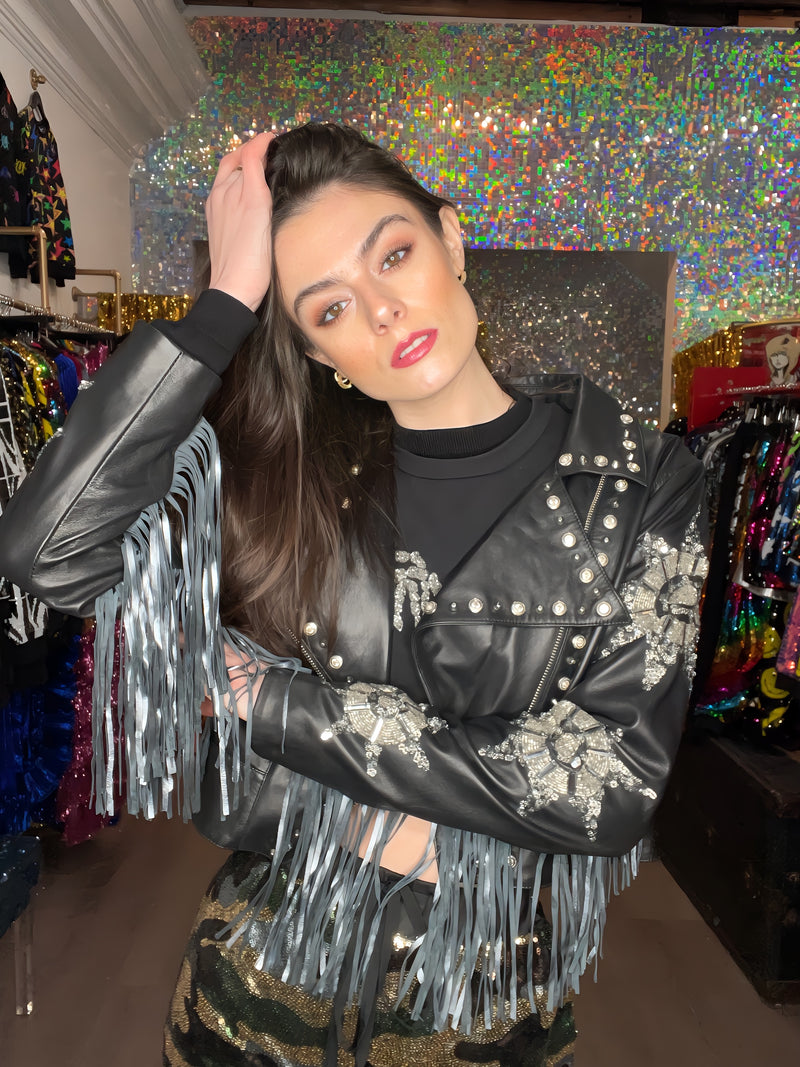 Any Old Iron Silver Star Fringe Moto